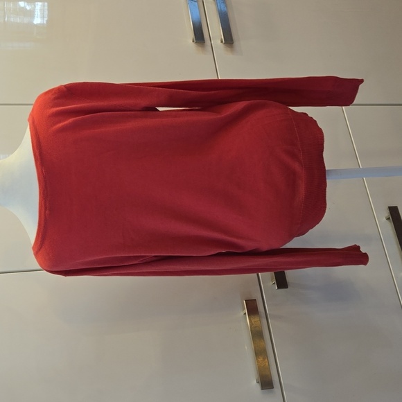 Soft Surroundings Embroidered Bird Charm Button Up Cardigan Pink Red Size Small - Picture 4 of 10